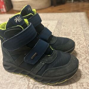 Primigi Navy and Neon Green Kids Boots